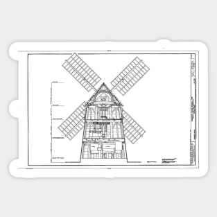 Windmill Drawing Sticker